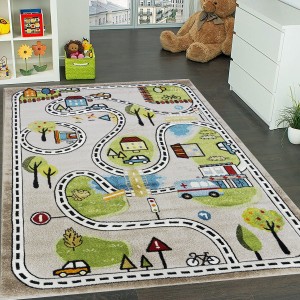 Dywan do przedszkola 2.40 x 3.30 Kids Uliczki Beż 