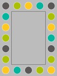 Dywan do przedszkola 4.00x5.00 KOŁA Szary