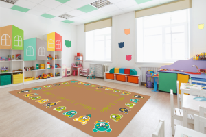 Dywan edukacyjny 3.00x4.00 Misiaczki Karmel