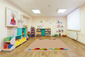 Dywan do przedszkola SOFT 3.00x5.00 Figury Beżowy 