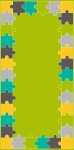 Dywan do przedszkola  2.00x4.00 FIT Puzzle Zielony 