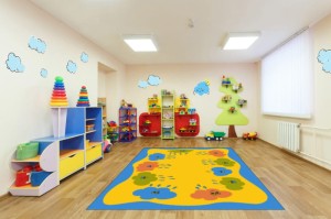 Dywan edukacyjny 3.00x4.00 Kropelki złoty/niebieski
