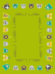 Dywan do przedszkola  3.00x4.00 Misiaczki Zielone 