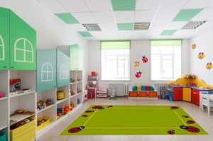 Dywan do przedszkola SOFT 3.00x5.00 Biedronki zieleń
