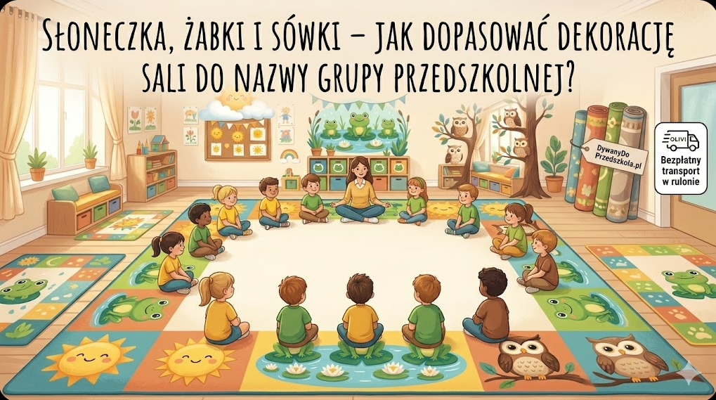Słoneczka, żabki i sówki – jak dopasować dekorację sali do nazwy grupy przedszkolnej?