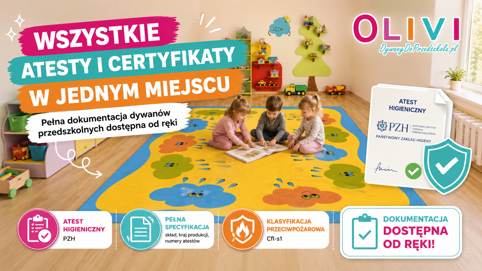 Atesty i certyfikaty dywanów przedszkolnych – przejrzysty przewodnik dla dyrektora